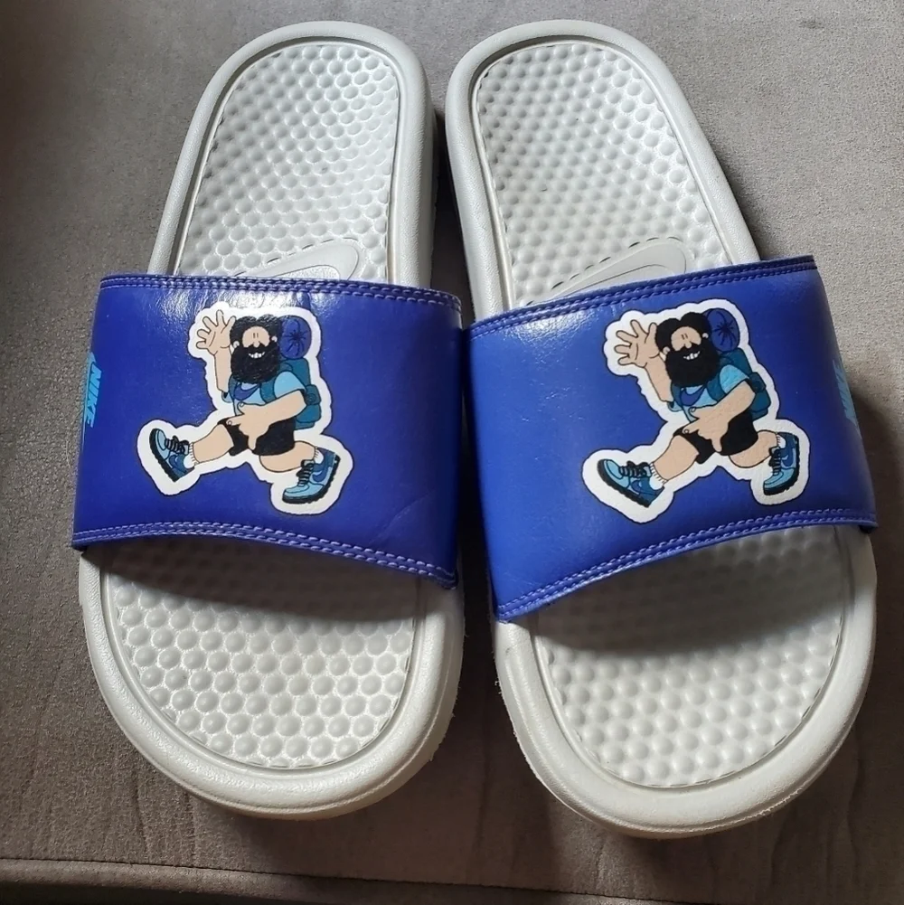 Nike Benassi JDI Print ACG Mens Size 7 Slides Obsidian hiking  [631261-038]